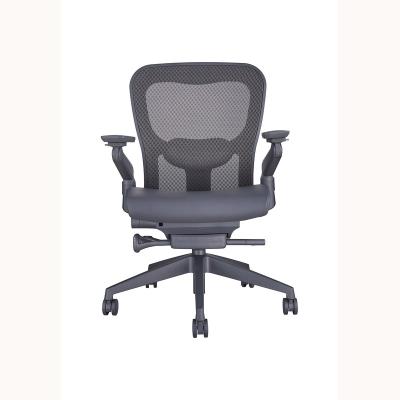 China (Size) Mid Frame Mesh Swivel Adjustable Back Gray Nylon Office Chair For Work for sale