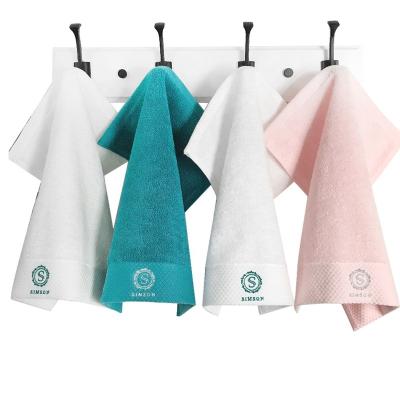 China Five Star Luxury 100% Cotton Child Safe Cotton Spa Collection Hotel Bath Towel White Sets Embroidery Hand Towels Face Towel for sale