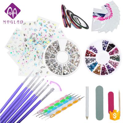 China cheap 8product per set hot selling nail art manicure set for new hand ES-8NMAN004 for sale