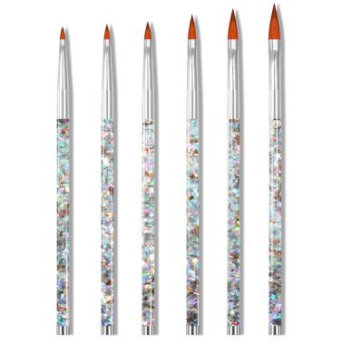 China New Pattern NAIL Quicksand Glitter Liquid Acrylic Nail Brush Glitter Oil Pen Holder for sale