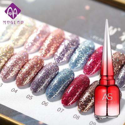 China Long Lasting New Arrival AS Brand Bottle 15ml Nail Art QQ Top Quality Red Hot UV Led Gel Polish for sale