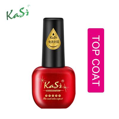 China Kasi No Cloth High Quality Nail Gel Top Coat 15ml for sale