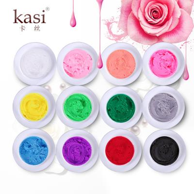 China Art Beauty New KASI Colors UV Acrylic Flowers Pattern Nail Crystal Gel For Nail Art DIY BY LED Lamp for sale