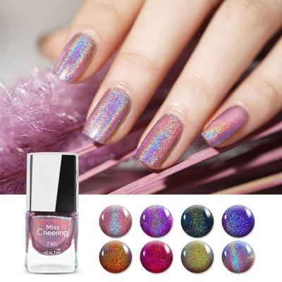 China NAIL New Arrival High Quality Holographic Mirror Nail Polish With 8 Color 7ml Available for sale