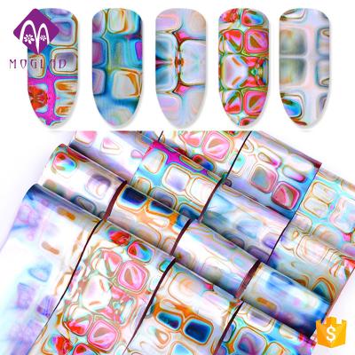 China Easy Apply and Remove 16 Designs Mix Design Nail Art Star Transfer Foil Water Transfer Printing Foil for sale