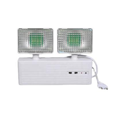 China Emergency LED Rechargeable Battery Twin Heads Emergency Lamp for sale