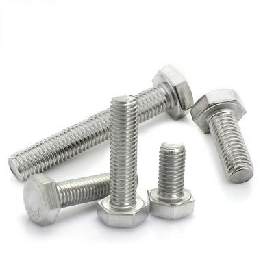 China DIN933 SUS304 Stainless Steel Hex Bolt Stainless Steel Hex A2-70 Full Threaded Bolt M10 for sale