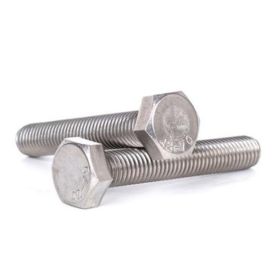 China DIN933 Full Threaded 304 Stainless Steel Hex Bolt A2-70 Stainless Steel Bolt M12 for sale