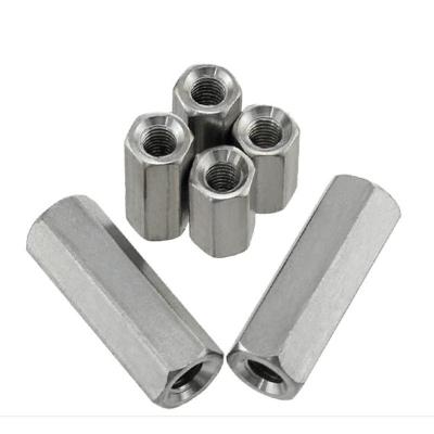 China High quality heavy industry hexagon coupling nut m10 stainless steel long nut for sale