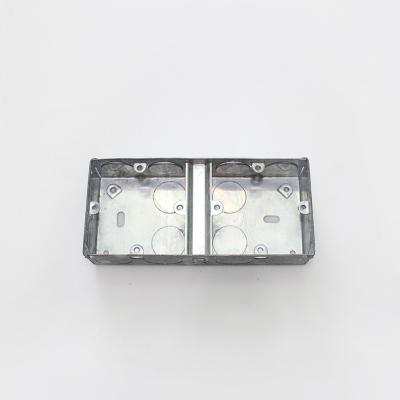 China BS4662 Cable Management System GI 1+1 / 1+1+1 Metal Switch And Socket GI Boxes for sale