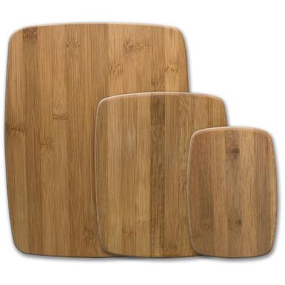 China Viable Wholesale 3-Piece Set Food Grade Bamboo Chopper Christmas Cardboard Kitchen Cutting Board for sale