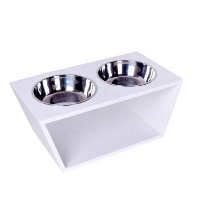 China The Sustainable Raised Dog and Cat Pet Feeder, Double Bowl Raised Rack comes with an extra two stainless steel bowls. Perfect for dogs and cats for sale