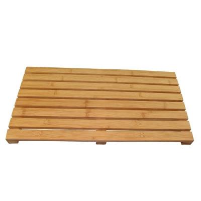 China Spa Sustainable Bamboo Non-Slip Rectangular Bath Mat - For Natural Light Use Bathroom Showers, Tubs, Floors, Indoor And Outdoor Wood for sale