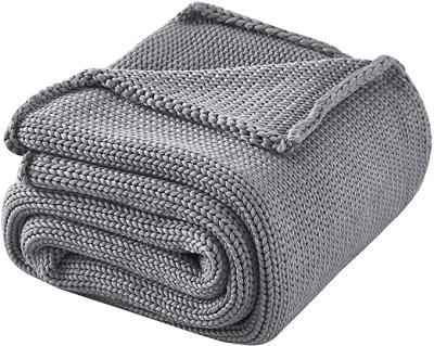 China Anti-pilling Knitted Weighted Blanket, Handcrafted Chunky Knit Weighted Throw Blanket for Sleep, Stress or Home for sale