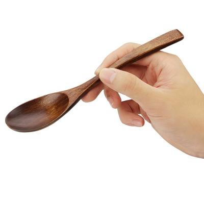 China Sustainably Manufacture Sustainable Cookware Household Kitchen Accessories Japanese Style Eco-friendly Wooden Wooden Soup Spoon for sale