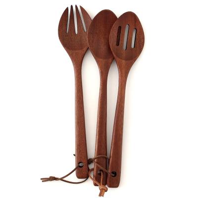 China Sustainable Natural Wooden Nonstick Kitchenware Set Kitchen Accessories Wooden Cookware Set for sale