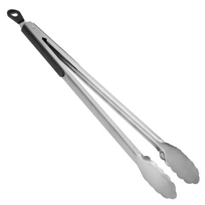 China Durable Easily Cleaned And Heat Resistant Kitchen Cooking Universal Tongs Silicone Food Tongs Stainless Steel Staples BBQ Tools for sale