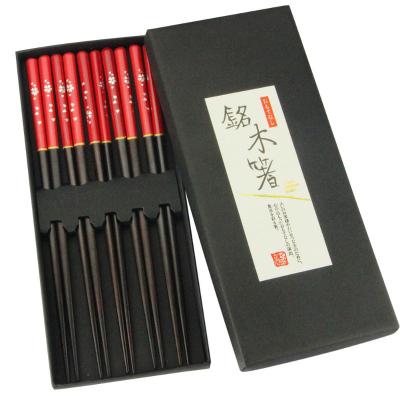 China Wholesale Viable Reusable Japanese Korean Gift Household Hotel Household Wooden Chopsticks Set for sale