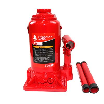 China Manual Garage Built Repaired Tools Adjustable Hydraulic Bottle Jack 12 Ton With Safety Valve 11-20T for sale