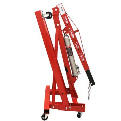 China 2 ton engine hoist hydraulic folding mobile cherry picker shop engine crane 1-10T for sale