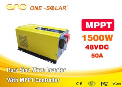 China 4ms Transfer Time Off Grid Dc To Ac 1500 Watt Pure Sine Wave Inverter 50A Solar Controller for sale