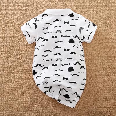 China Boy Girl 100% Cotton Short Sleeve Rompers Newborn Baby Clothes Sets 0-3 Months for sale