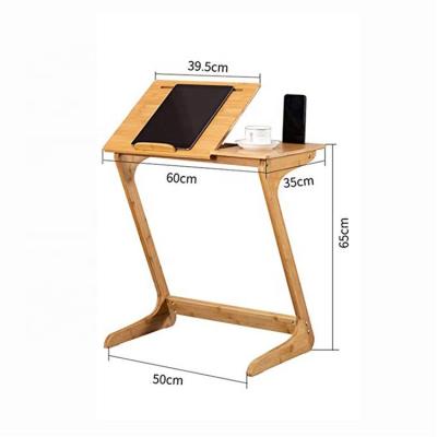 China (Height) Adjustable Desk 5 Gear Adjustment Cabinet Bedside Foldable Reading Table With Card Slot for sale