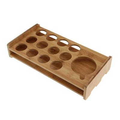 China Eco-friendly Wooden Bamboo Bar Tasting Shot Glass Holder Accessory Tray For Barware for sale