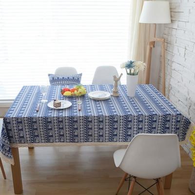 China Modern Design Modern Linen Cotton Printed Bohemian Tablecloth For Home for sale