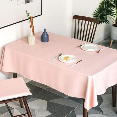 China Rectangle Waterproof Faux Waterproof PU Leather Decoration Tablecloth For Cafe Office for sale