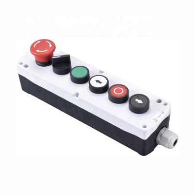 China PC plastic red green momentary switch XDL25-B634P red green momentary switch emergency stop 3 positions latching switch station box for sale