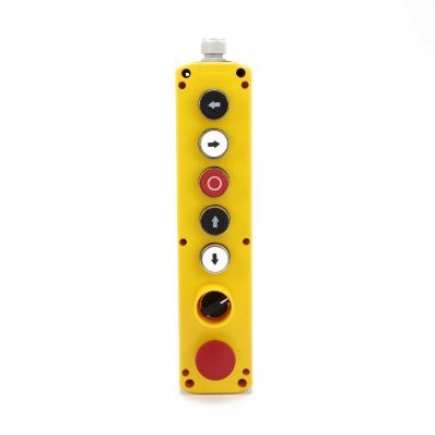 China Plastic+Metal XDL721-JB701P 2NC Red Mushroom Emergency Stop Button 2 NO3 Sets Latch Select Switch Box for sale