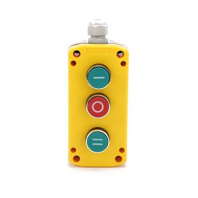 China PC XDL721-JB339P 22mm 10A 440V 1NO 1NC Plastic Sign Push Button Switch Push Button Switches Green Yellow Red Momentary Station for sale