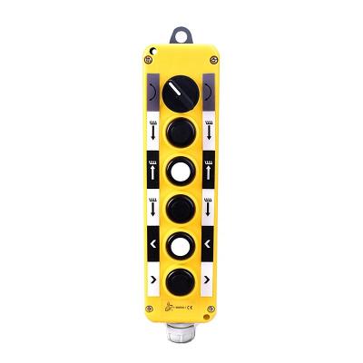 China Plastic PC XDL10-EPBD6 Lifting Controller Crane Chain Hoist Push Button Pendant Switch With Selector for sale