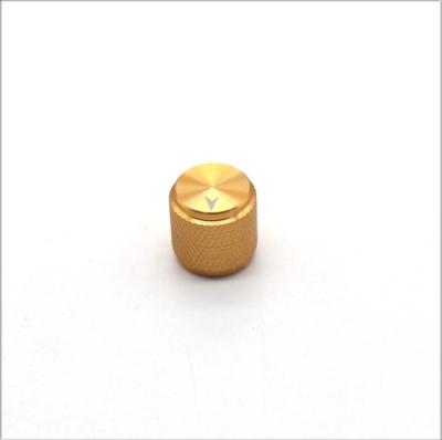 China Anodized Aluminum Alloy Potentiometer Knob Knurled Nut With Thread for sale