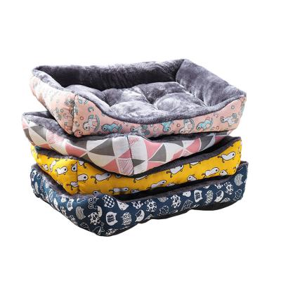 China Amazon Best Seller Sustainable Soft Warm Pet Bed PP Cotton Stuffed Plush Dog Bed for sale