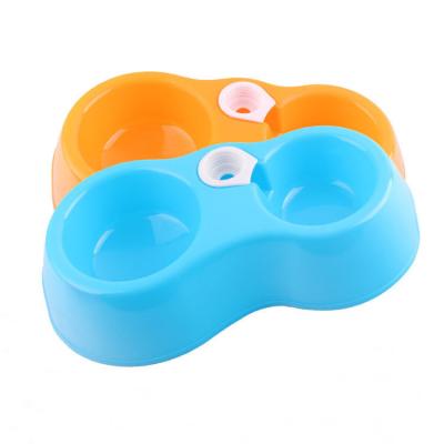 China Amazon's Best Seller Automatic Food And Water Double Plastic Dog Bowl for sale