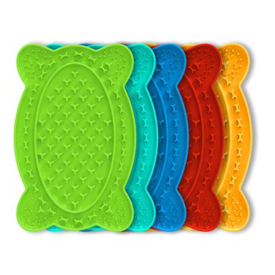 China Wholesale Viable Food Grade Silicone Dog Lick Mat With Suction Cup Slow Licking Feeder Pad For Calming And Worry Relief for sale