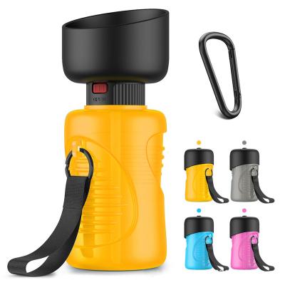 China Amazon Best Selling Travel Multifunctional Outdoor Portable Squeez PetDog Water Bottle Sustainable Silicone Material With Carabiner for sale