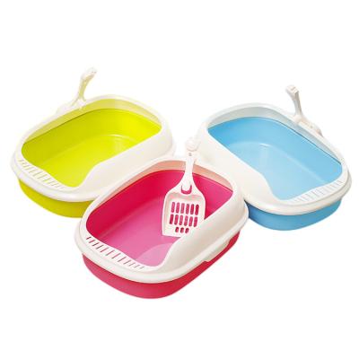 China Amazon Stocked Best Seller Plastic Cat Litter Box With Scoop for sale