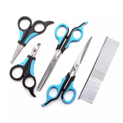 China Amazon Best Seller Sustainable Pet Trimming Sets Various Combination Dog Combs Nail Scissors for sale