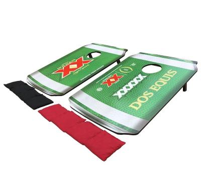 China Box Shaped Bean Bag Chair Throwing Cornhole Wooden Portable Folding Board Game Customized Activity Pine Wood 2x3 for sale