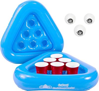 China Swimming Pool Plastic Floating Beer Pong Rack Pong Set for sale