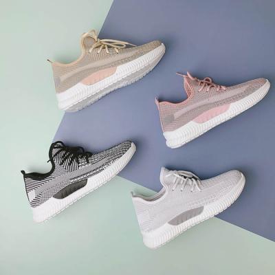 China Fashion Trend Basketball Style Custom Flight Knitted Shoes Women's Casual Rise Running Shoes for sale