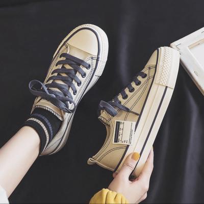 China Wholesale Customized Fashionable Lightweight Low-cut High-top Thick-soled Flat-bottomed Canvas Casual Shoes for sale