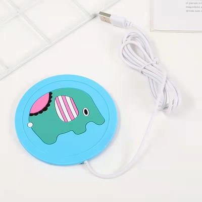 China Soft Sustainable Creative Automatic Thermostatic Coaster Cartoon Cartoon Coaster PVC PVC Heating for sale