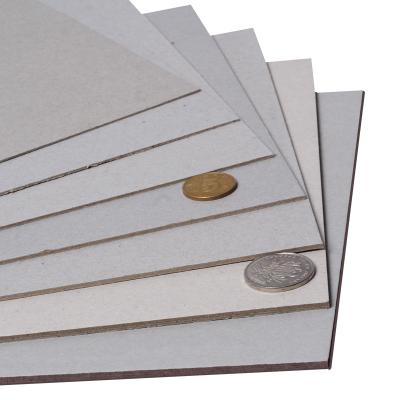 China 800gsm Recyclable Thick Gray Laminated Unbleached Laminated Cardboard Mixed Pulp Gray Board Sheet for sale