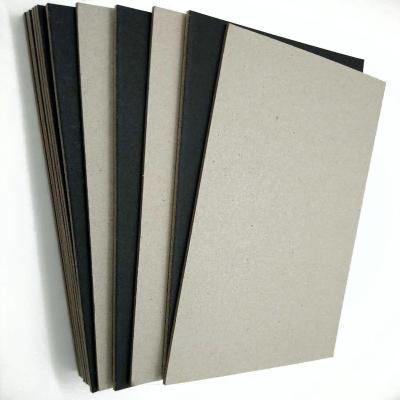 China Recyclable 700*1000mm Laminated Black Cardboard With Gray Back for sale