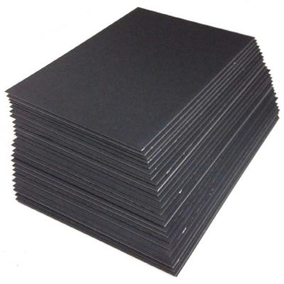 China Recyclable Precision 400gsm Box Dimension Black Cardboard Paper Sheet Corrugated Cardboard for sale