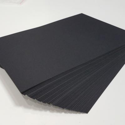 China Anti Bend Folding Resistance Bulkhead 1mm Fine Black Cardboard Paper Sheets for sale